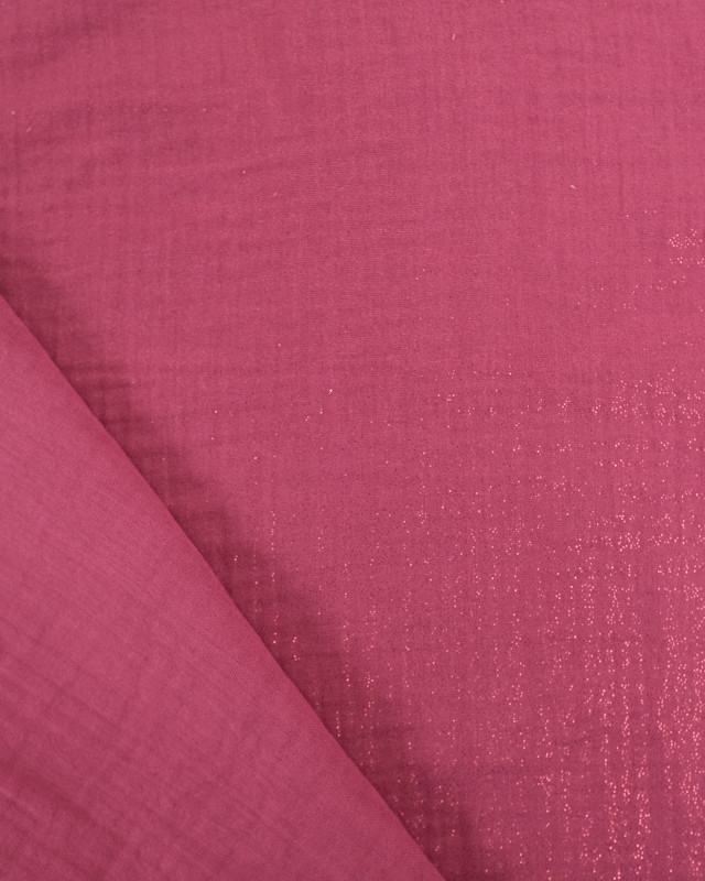 Double Gaze Scintillante Framboise Oeko-Tex- Mercerine