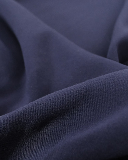 Tissu Viscose Twill Épaisse Uni Marine - Mercerine