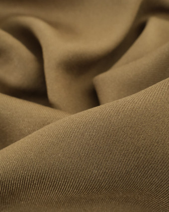 Tissus en ligne : Serge De Viscose Kaki - Mercerine