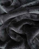 Tissu Doudou Epais Noir Oeko-Tex
