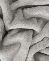 Tissu Doudou Epais Gris Clair Oeko-Tex