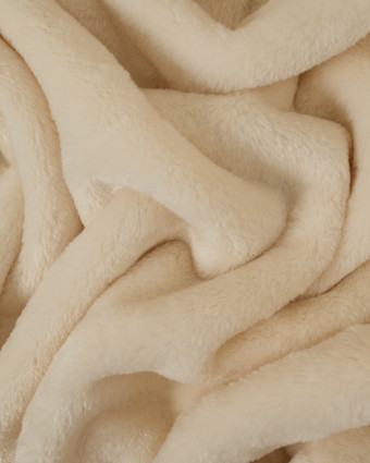 Tissus en ligne : Tissu Doudou Epais Ecru   - Mercerine