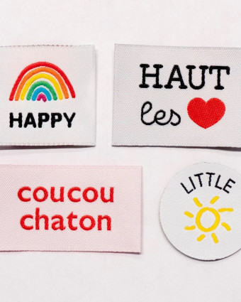 Ecussons : Etiquette Tissée Ikatee Colorful  - Mercerine