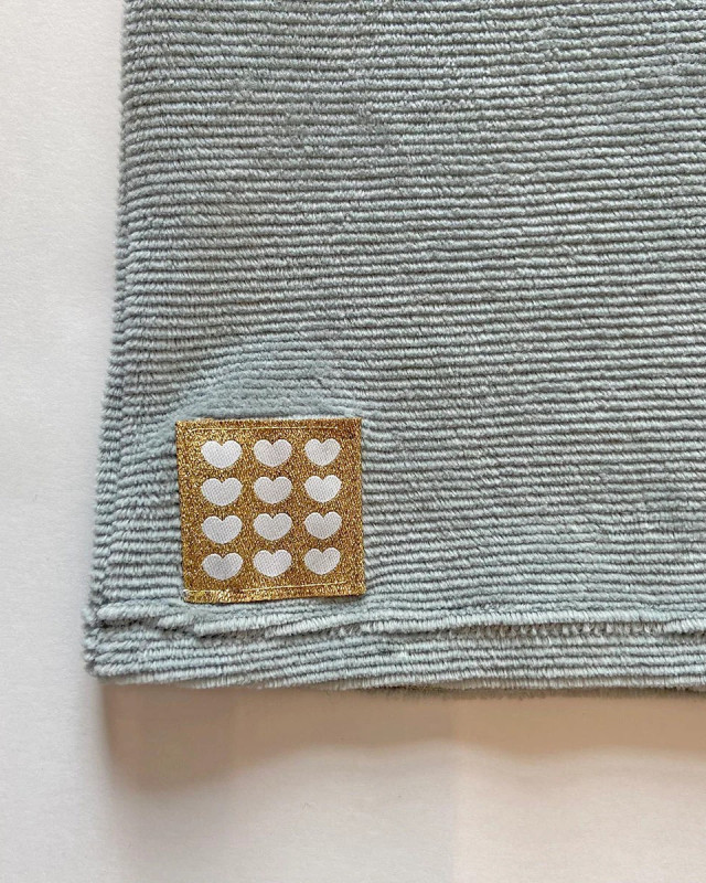 Etiquettes Tissées Ikatee Coeurs Ecrus  - Mercerine