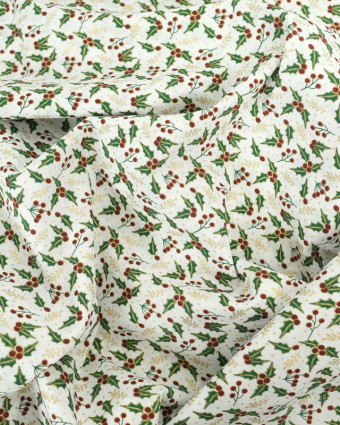 Coton Blanc Houx Noël Oeko-Tex  - Mercerine
