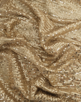 Tissus au mètre : Tissu Sequin Stretch Or