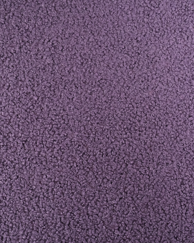 Tissu Bouclette Aubergine - Oeko-Tex - Mercerine