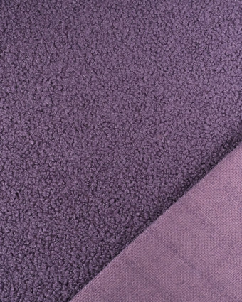 Tissu Bouclette Aubergine - Oeko-Tex - Mercerine