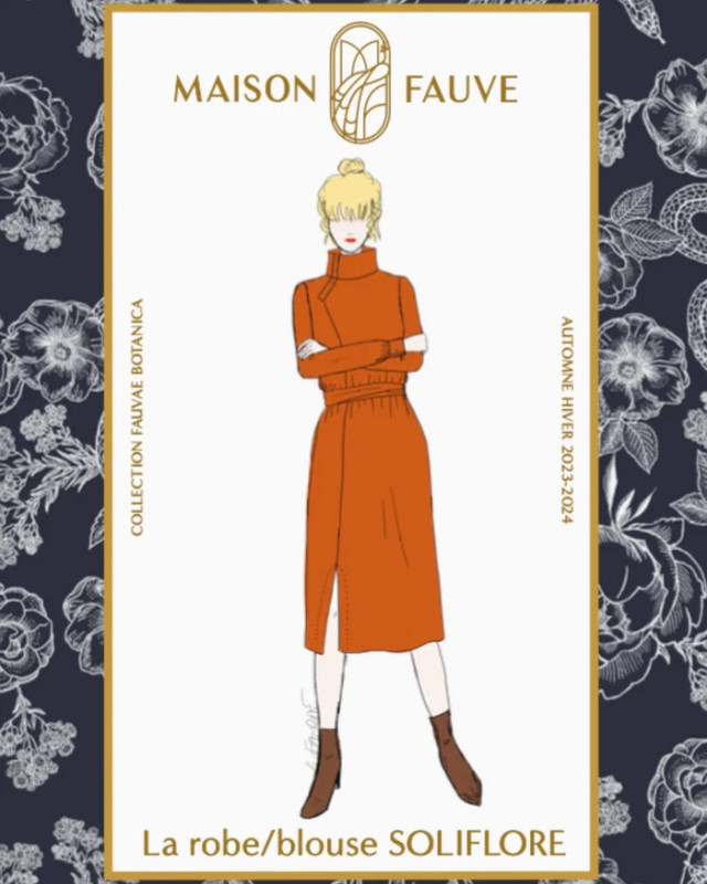 Le Patron La Blouse/ robe SOLIFLORE - Maison Fauve - Mercerine