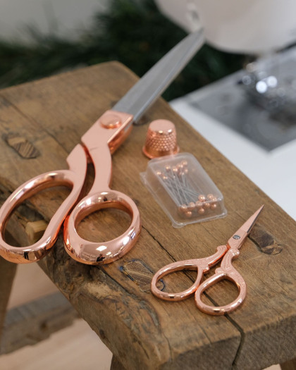 Coffret Ciseaux et Epingles Cuivre - Mercerine