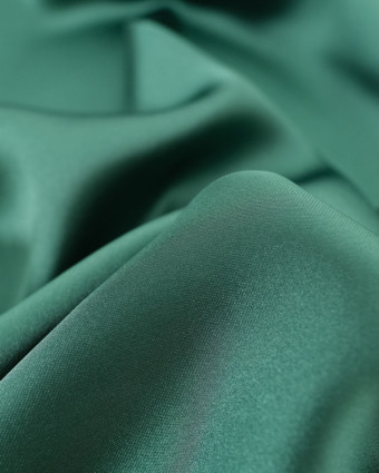 Tissus au mètre : Tissu Satin Vert Sapin - Mercerine