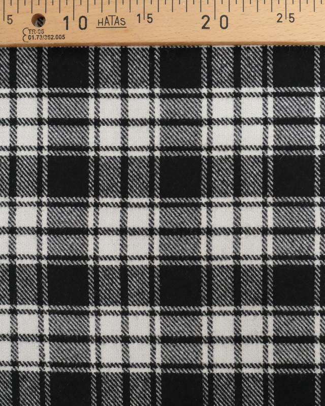 Lainage Carreaux Noir et Blanc - Mercerine