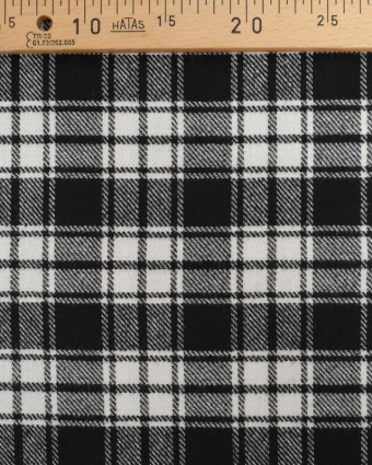 Lainage Carreaux Noir et Blanc - Mercerine