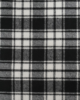 Lainage Carreaux Noir et Blanc - Mercerine