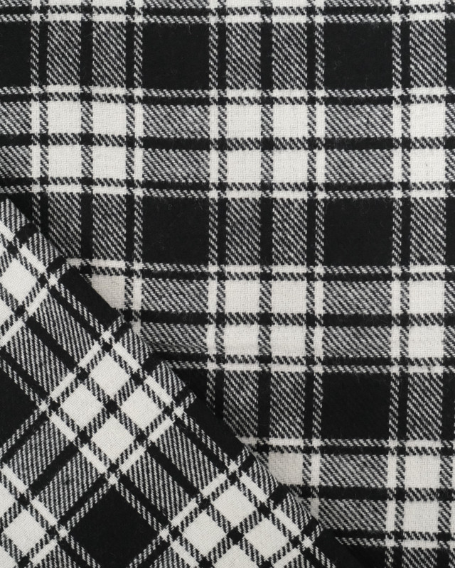 Lainage Carreaux Noir et Blanc - Mercerine