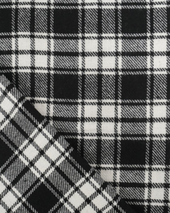 Lainage Carreaux Noir et Blanc - Mercerine