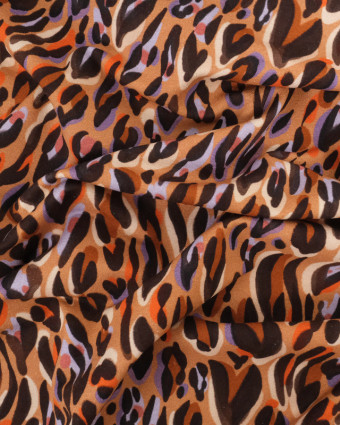 Sweat Leo Caramel et Violet Oeko-Tex - Mercerine