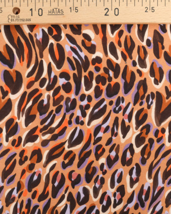 Sweat Leo Caramel et Violet Oeko-Tex - Mercerine