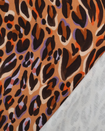 Sweat Leo Caramel et Violet Oeko-Tex - Mercerine