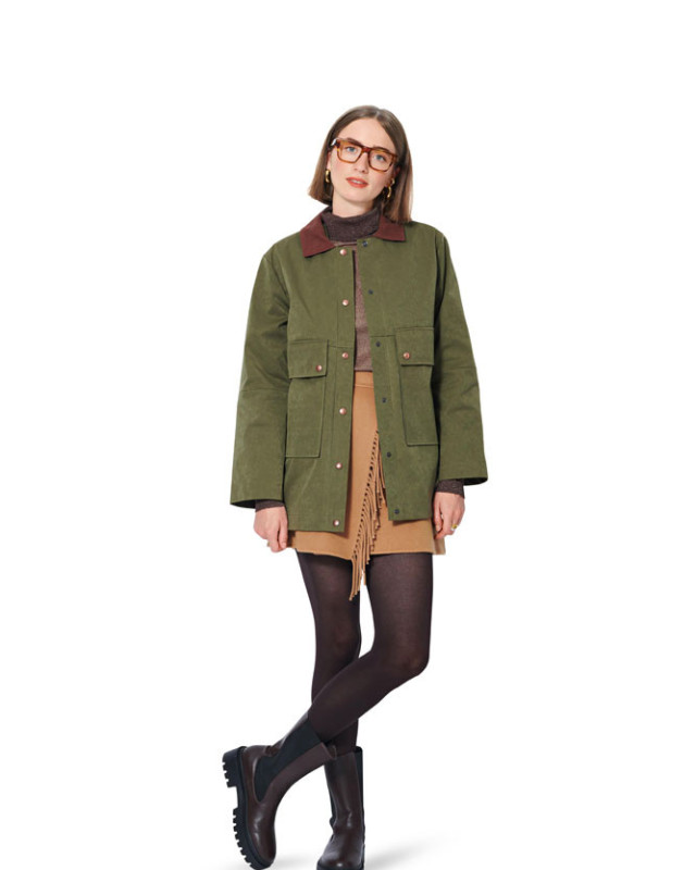 Patron de couture Manteau femme - Burda 5941 - Mercerine