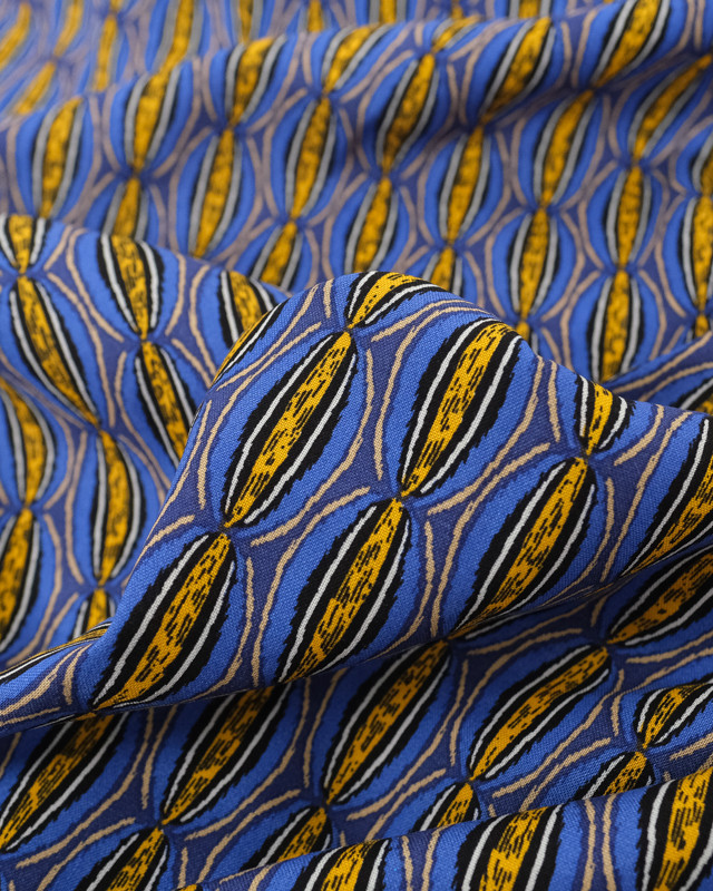 Viscose Manioc Bleu Oeko-Tex -  Mercerine