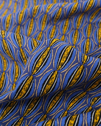 Viscose Manioc Bleu Oeko-Tex -  Mercerine