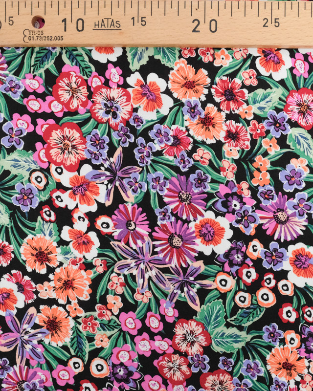 Tissu Viscose Orphee Violet  Oeko-Tex - Mercerine