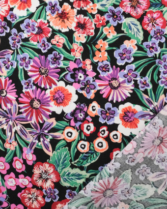 Tissu Viscose Orphee Violet  Oeko-Tex - Mercerine