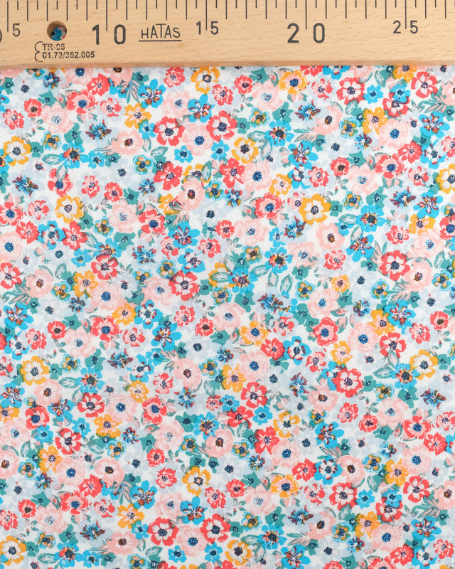Tissu Popeline De Viscose Idylle Ciel  Oeko-Tex - Mercerine