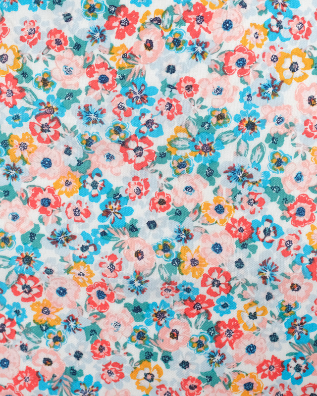 Tissu Popeline De Viscose Idylle Ciel  Oeko-Tex - Mercerine