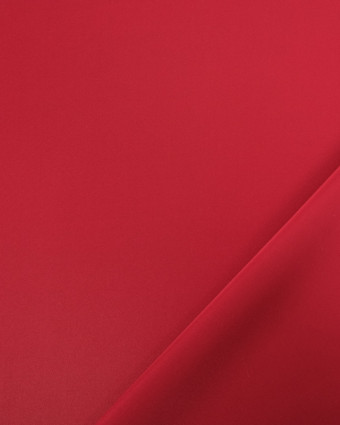 Tissus au mètre : Satin Belle Main Envers Brillant Toucher Soie Rouge  - Mercerine