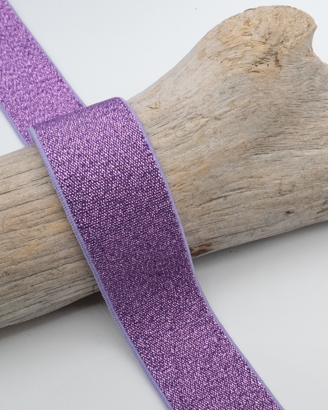 Élastique ceinture lurex violet