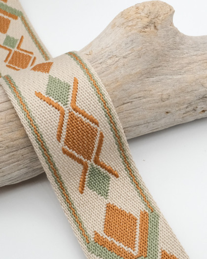 Sangle Jacquard 30Mm Ethnique  - Mercerine