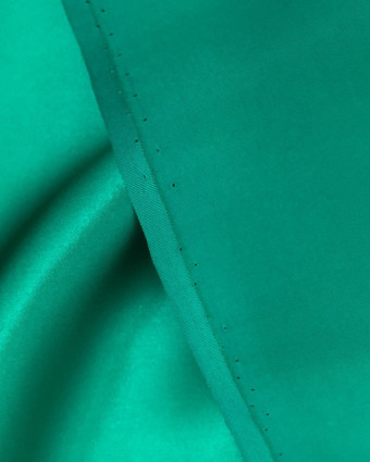 Satin de soie vert émeraude Alicia - Mercerine