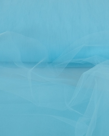 Tissu Tulle Souple 300cm Bleu Leger - Mercerine