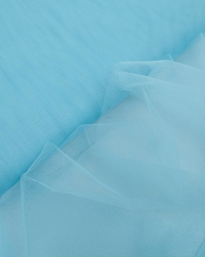 Tissu Tulle Rigide 150cm Bleu Leger - Mercerine