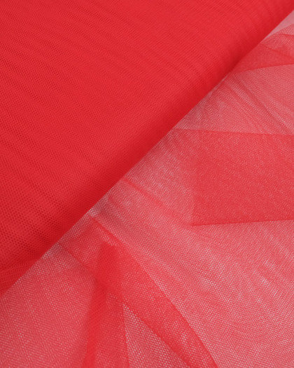 Tissu Tulle Rigide 150cm Rouge - Mercerine