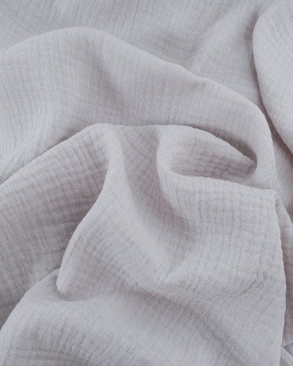 Double Gaze Unie Gris Perle Oeko-Tex - Mercerine