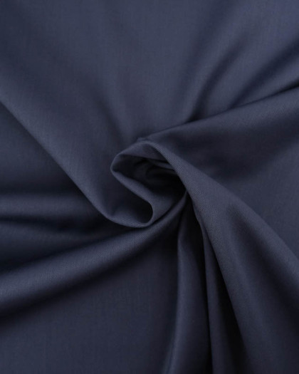 Tissu Sergé Polyviscose Marine - Mercerine