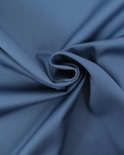 Tissu Sergé Polyviscose Bleu Denim - Mercerine