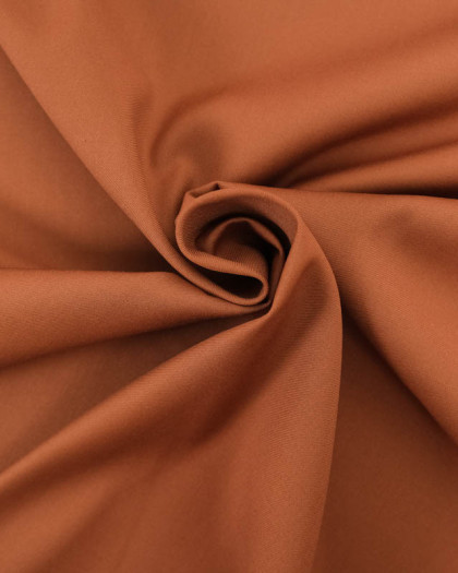 Tissu Sergé Polyviscose Chataigne  - Mercerine