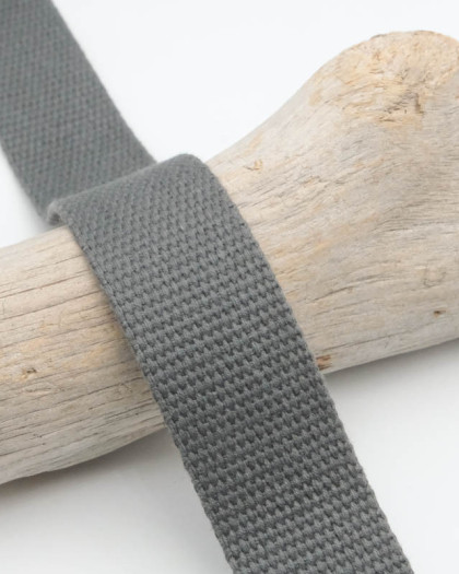 Sangle Coton Gris Orage - Mercerine