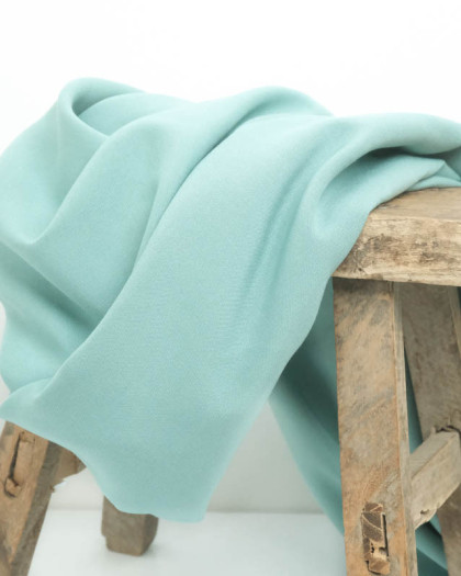Tissu Viscose Unie Vert Eau Alina - Mercerine
