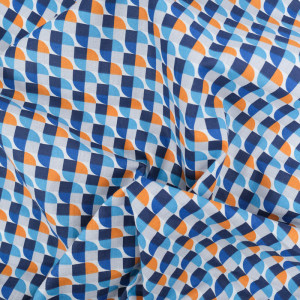 Tissu Coton Imprimé Joplin Bleu
