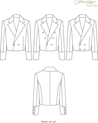 Patron Veste Tess -  Clématisse Pattern - Mercerine