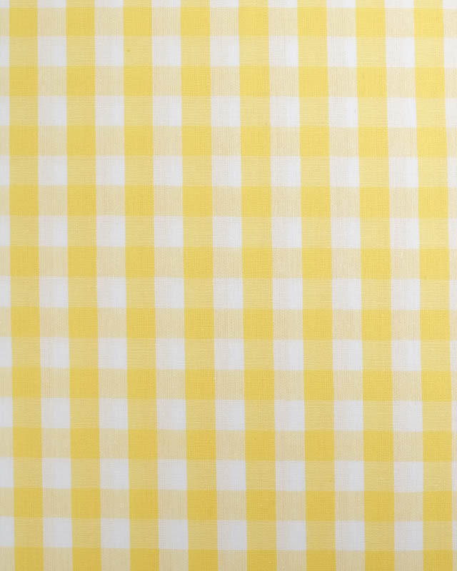 Tissu Coton Vichy Jaune Moyens Carreaux - Mercerine
