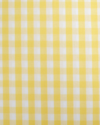 Tissu Coton Vichy Jaune Moyens Carreaux - Mercerine