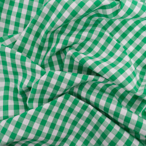 Tissu Coton Vichy Vert Moyens...