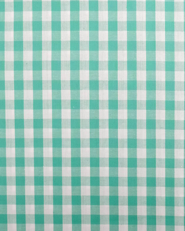 Coton Vichy Vert Menthe Moyens Carreaux - Mercerine