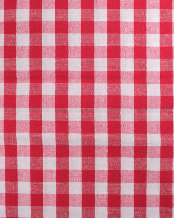 Tissus Vichy : Coton Vichy Rouge Moyens Carreaux - Mercerine